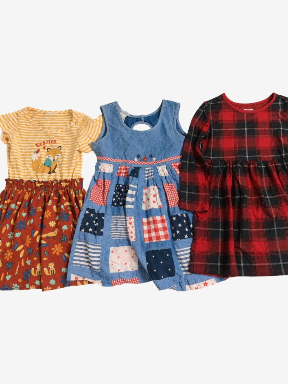 Girls Dress Lot 16 PC Size 5 5/6 Mixed Brands Floral Plaid Casual Holiday Summer